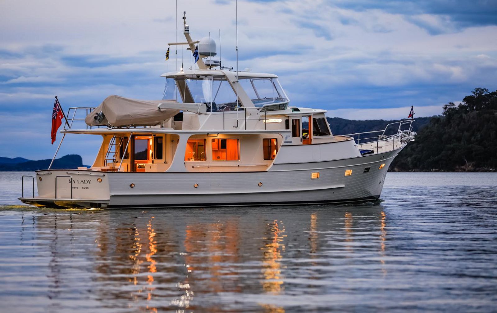 Fleming 55 yacht on water