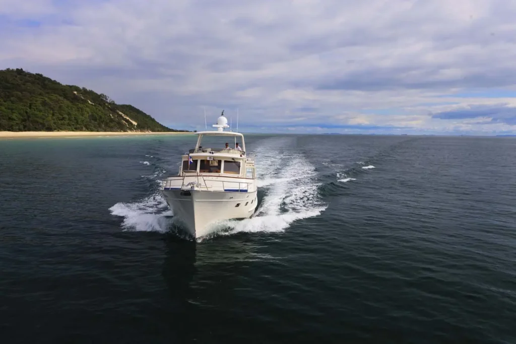 Running photo of the Fleming 55