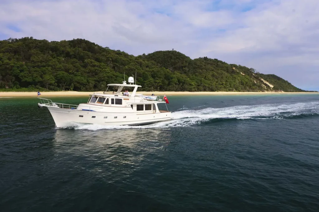 Running photo of the Fleming 55