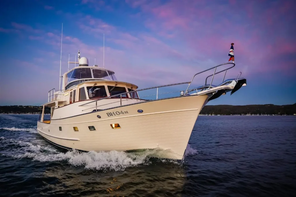 Running photo of the Fleming 55