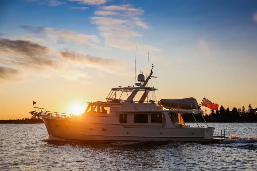 Running photo of the Fleming 55