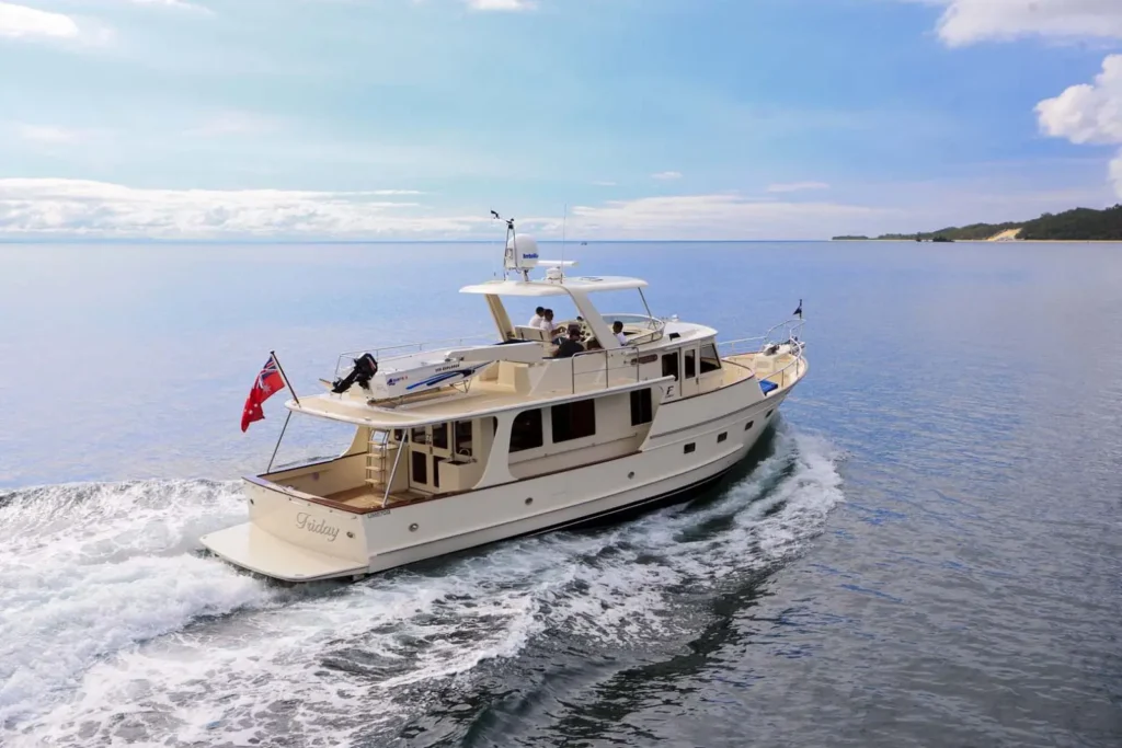 Running photo of the Fleming 55