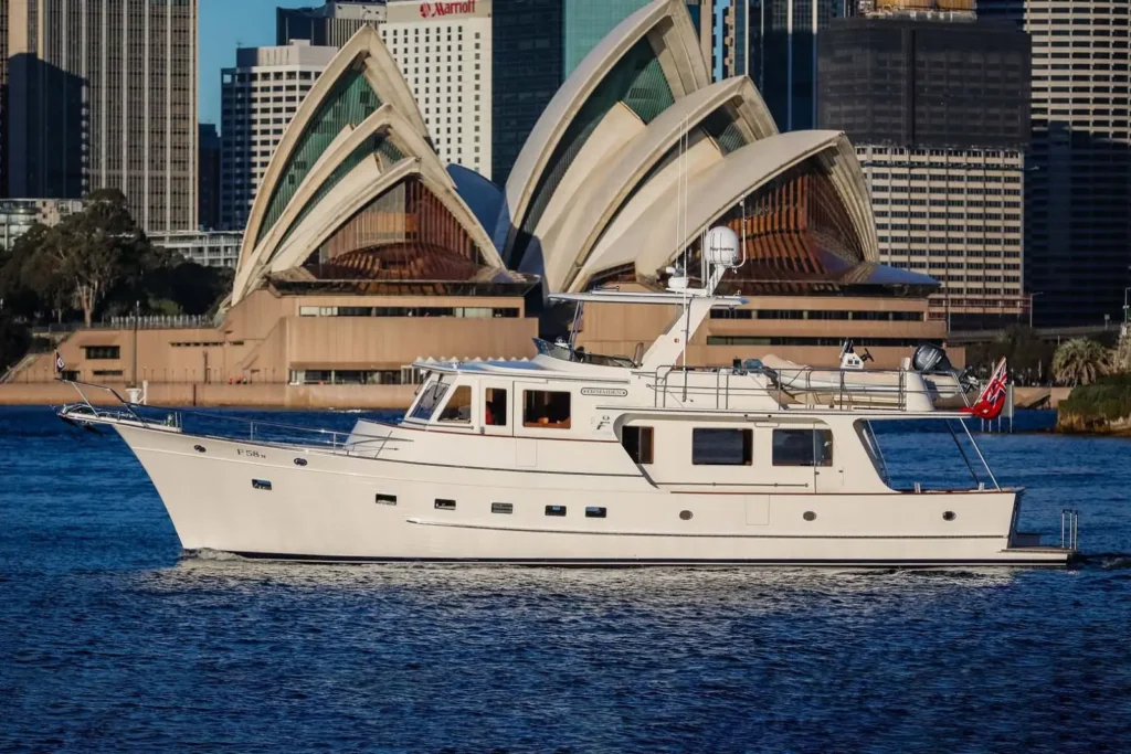 Running photo of the Fleming 58 / 60