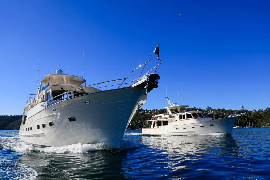 Running photo of the Fleming 58 / 60