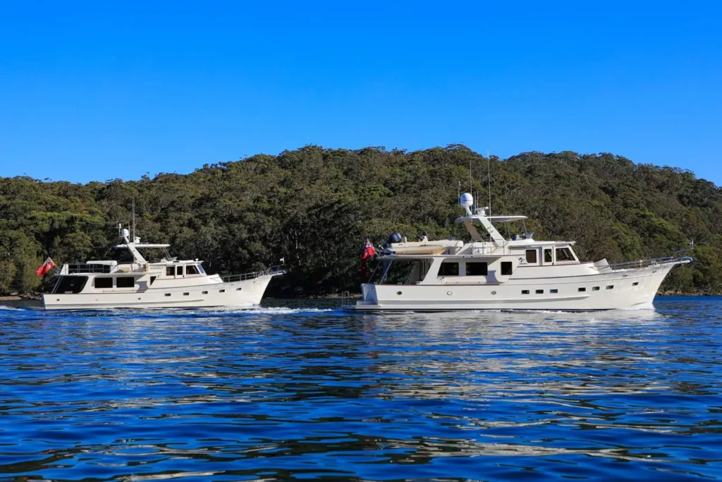 Running photo of the Fleming 58 / 60