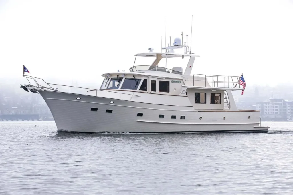 Running photo of the Fleming 58 / 60