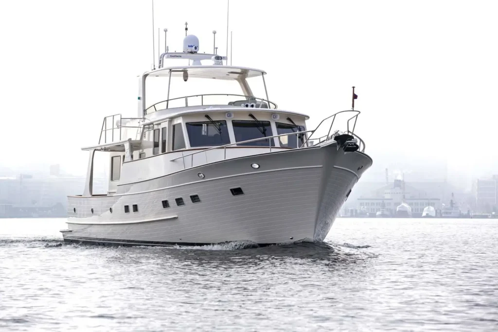 Running photo of the Fleming 58 / 60