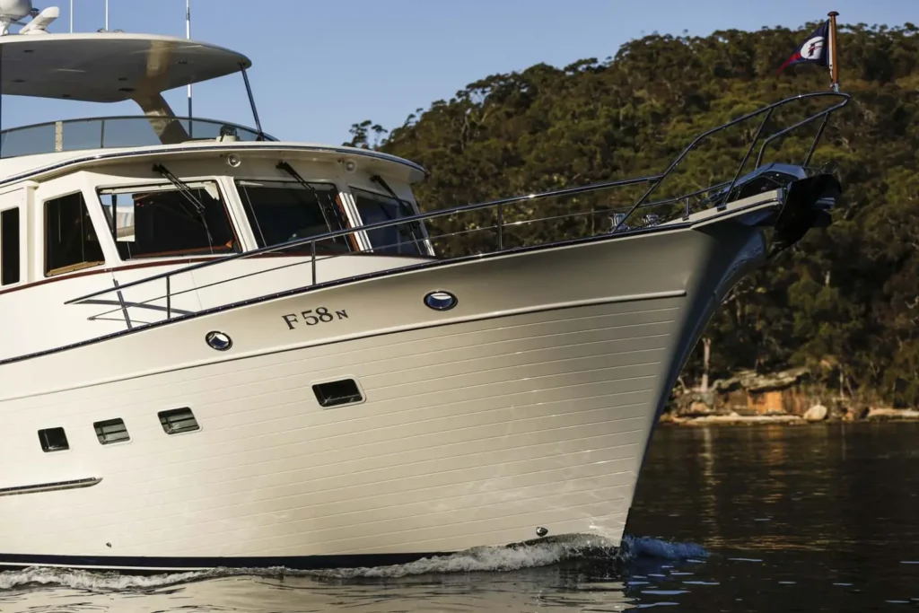 Running photo of the Fleming 58 / 60