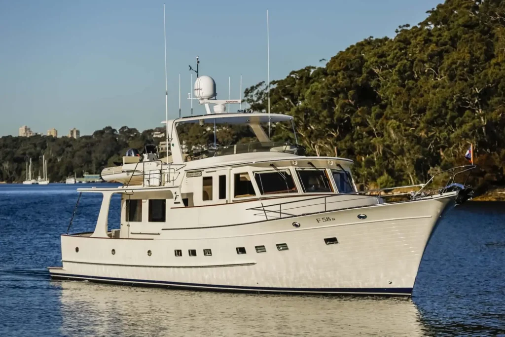 Running photo of the Fleming 58 / 60